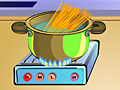 Cooking spaghetti with tuna to play online