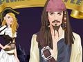 Pirates of the Caribbean: dress up as Captain Jack Sparrow and Elizabeth to play online