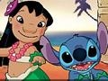 Lilo and Stitch fun relaxing on the beach to play online